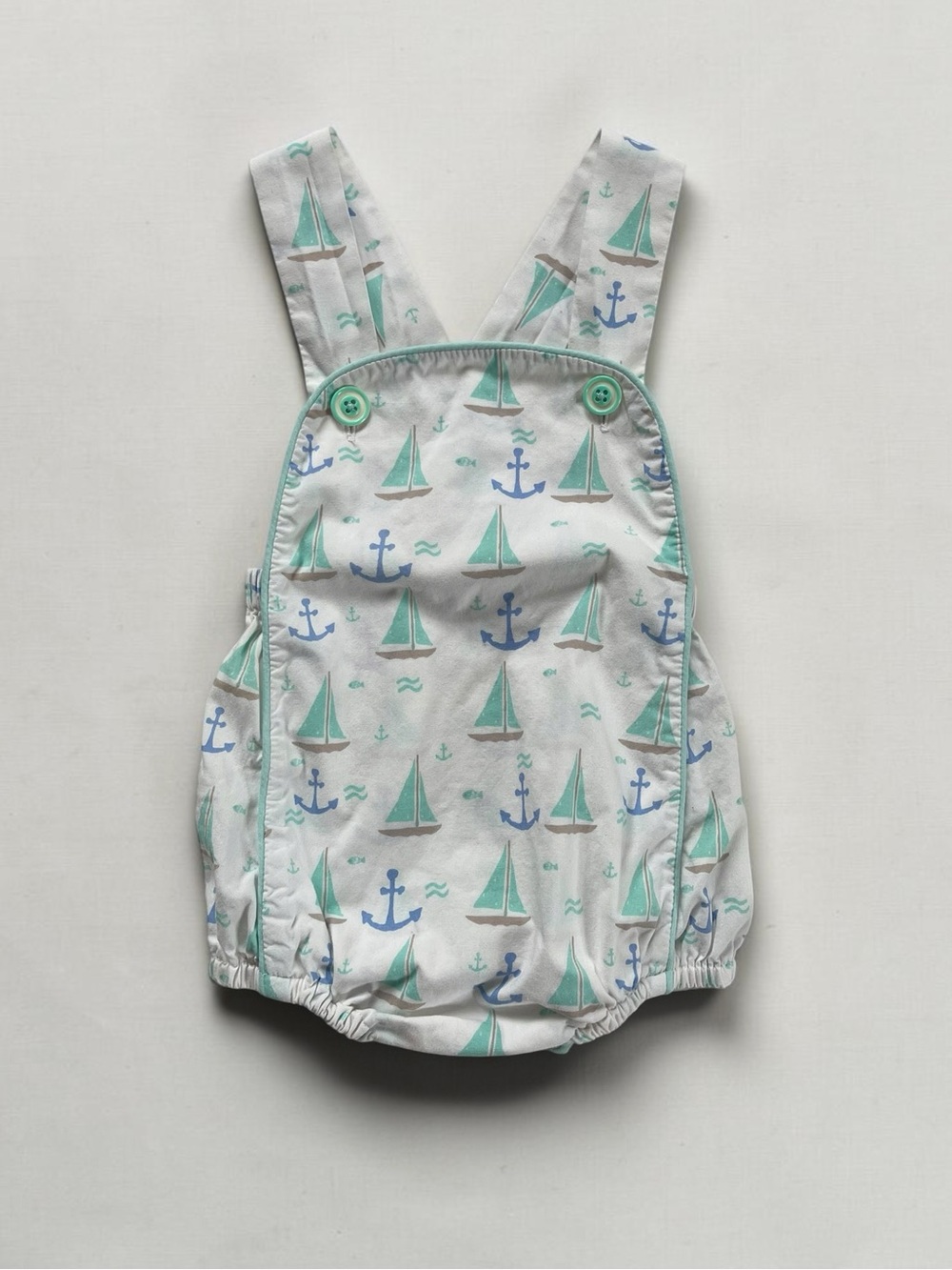 SERENDIPITY by SHRIMP & GRITS KIDS VGUC Boys Nautical Sailboat Sunsuit
